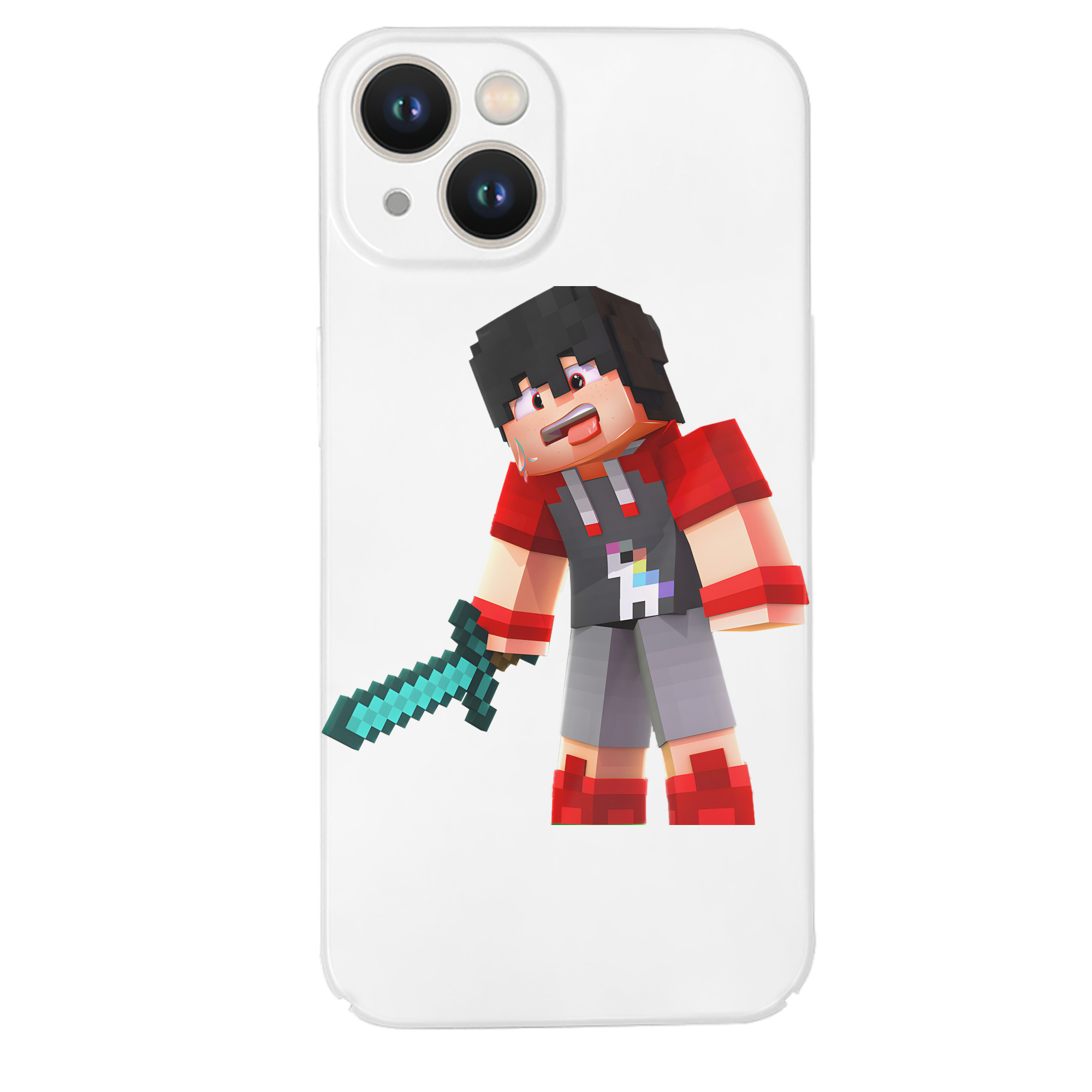 （画像用） マインクラフト ブロックの世界 Minecraft MC Block world 【iPhone 14シリーズ対応】ハードケース